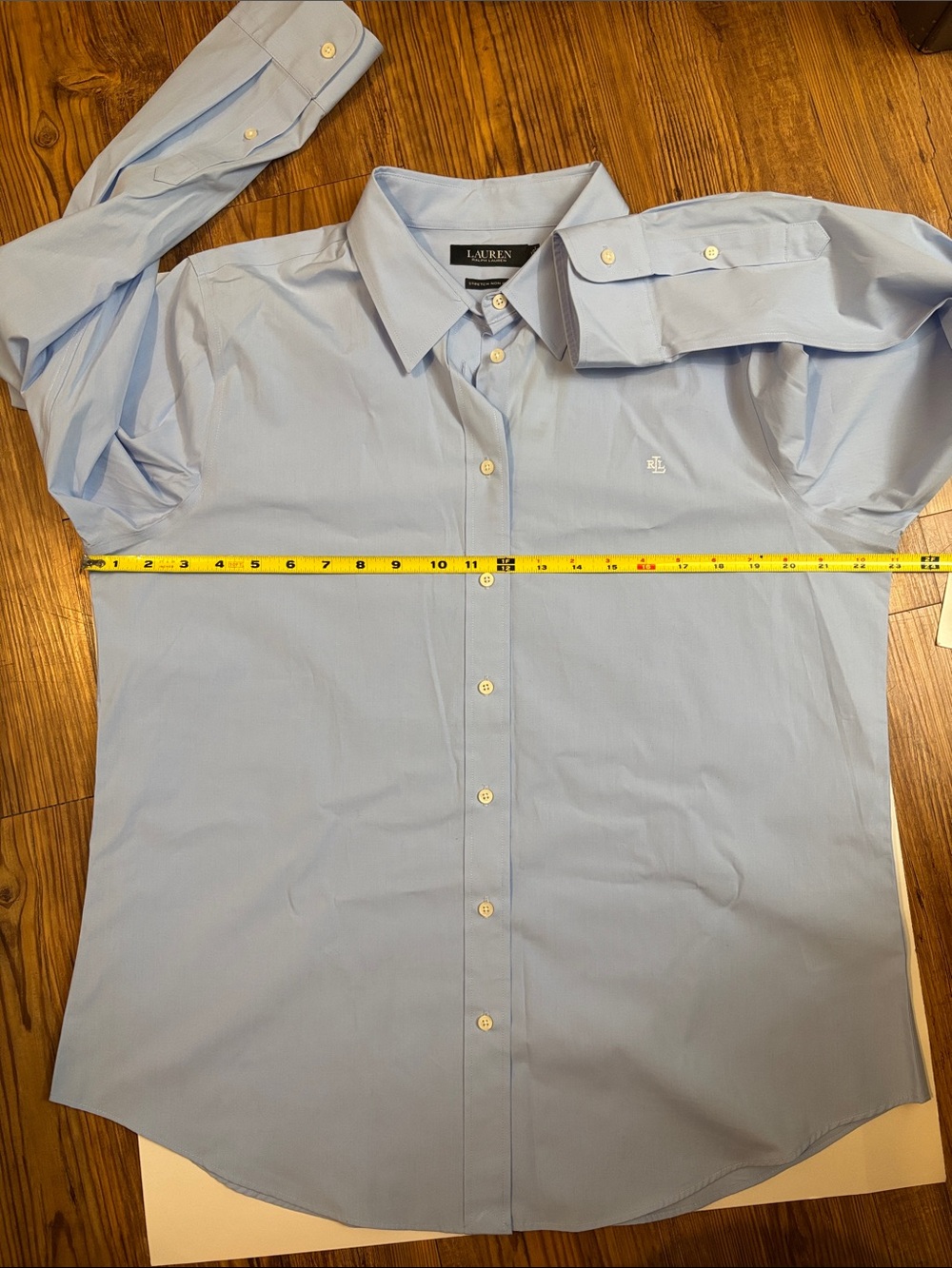 Lauren Ralph Lauren Light Blue Women's Button-Down Shirt XL NWT - Picture 11 of 14